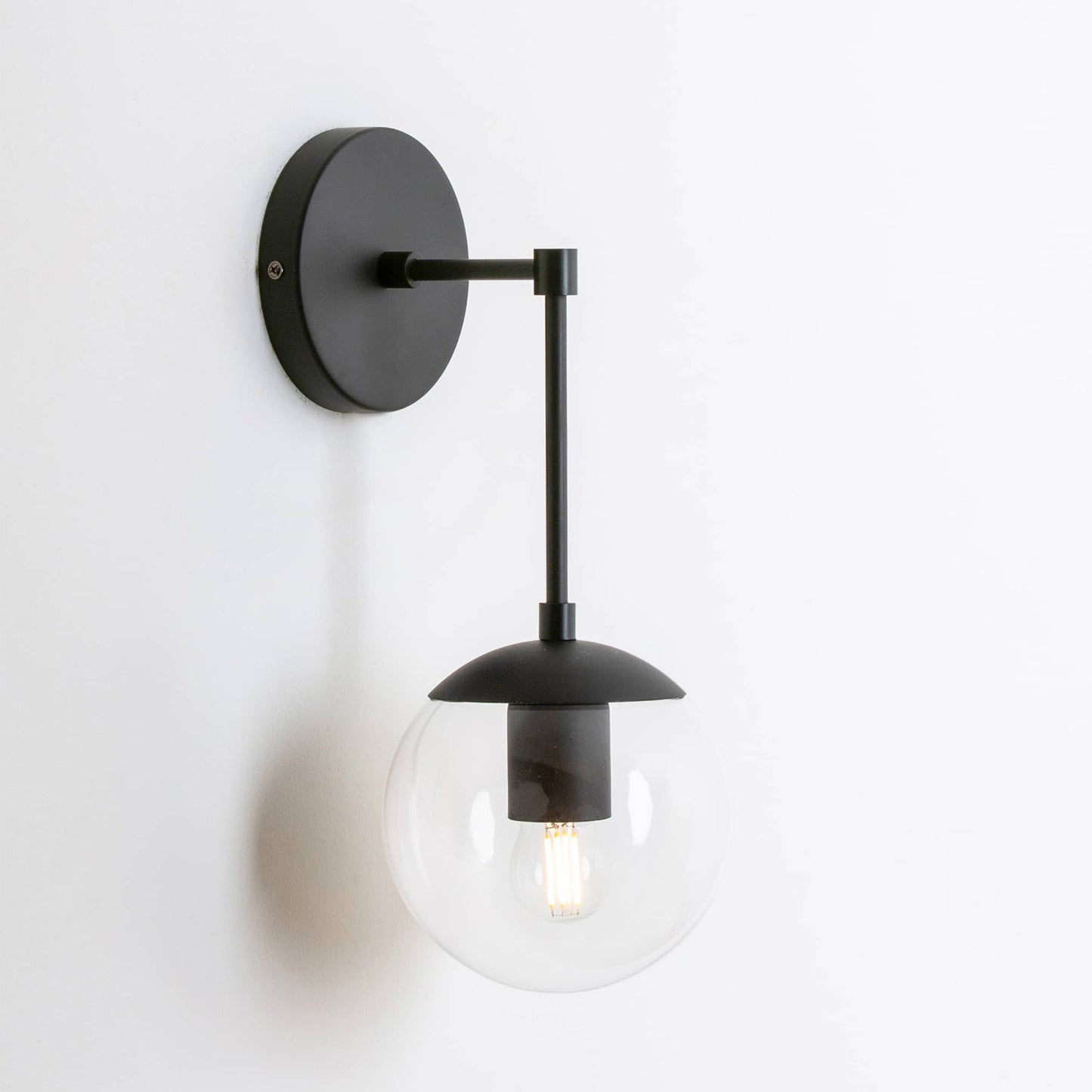 Mod Glass Globe Solo Sconce