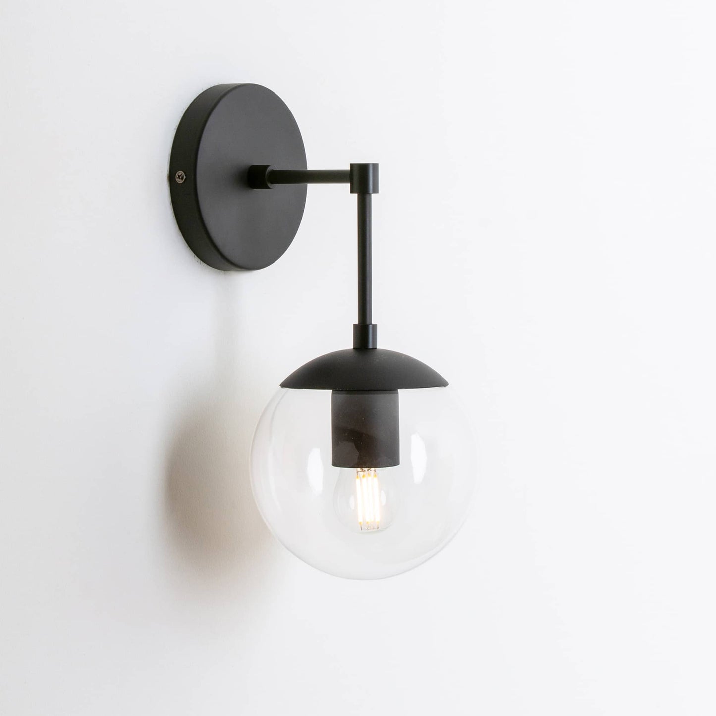 Mod Glass Globe Solo Sconce