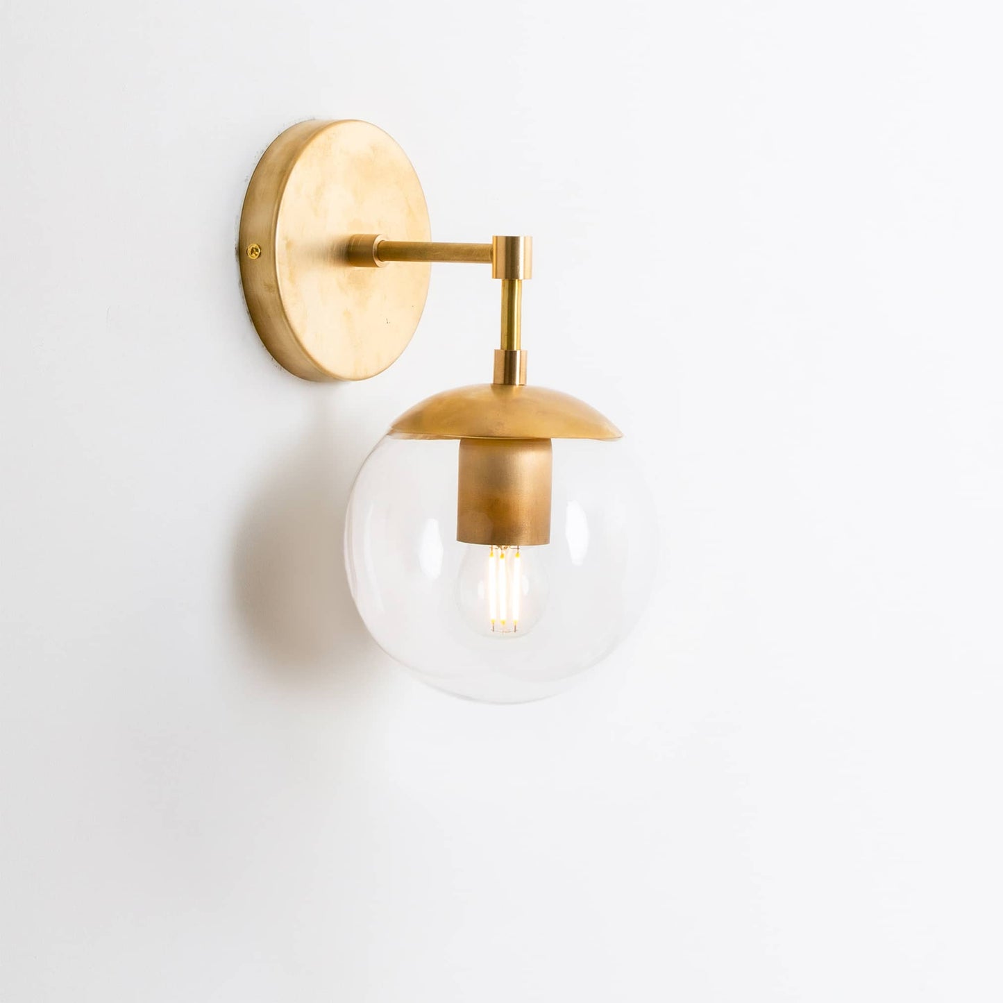 Mod Glass Globe Solo Sconce