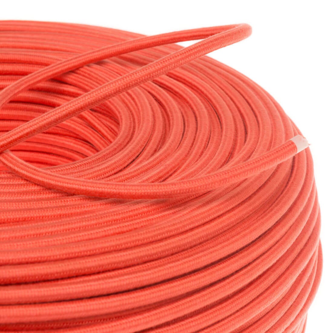 DIY Fabric Wire by the Foot - Coral (Cotton Blend)